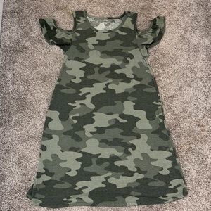 Camo Peekaboo Shoulder Dress